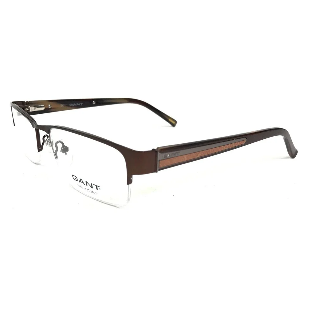 GANT Eyeglasses Frames G KENMORE SBRN Brown Rectangular Half Rim 54-17-140